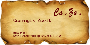 Csernyik Zsolt névjegykártya