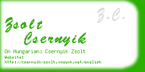 zsolt csernyik business card